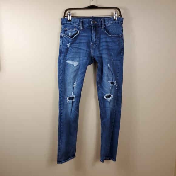 Old Navy Distressed Slim Jeans Built-in Flex Size 29x30 - Picture 1 of 9